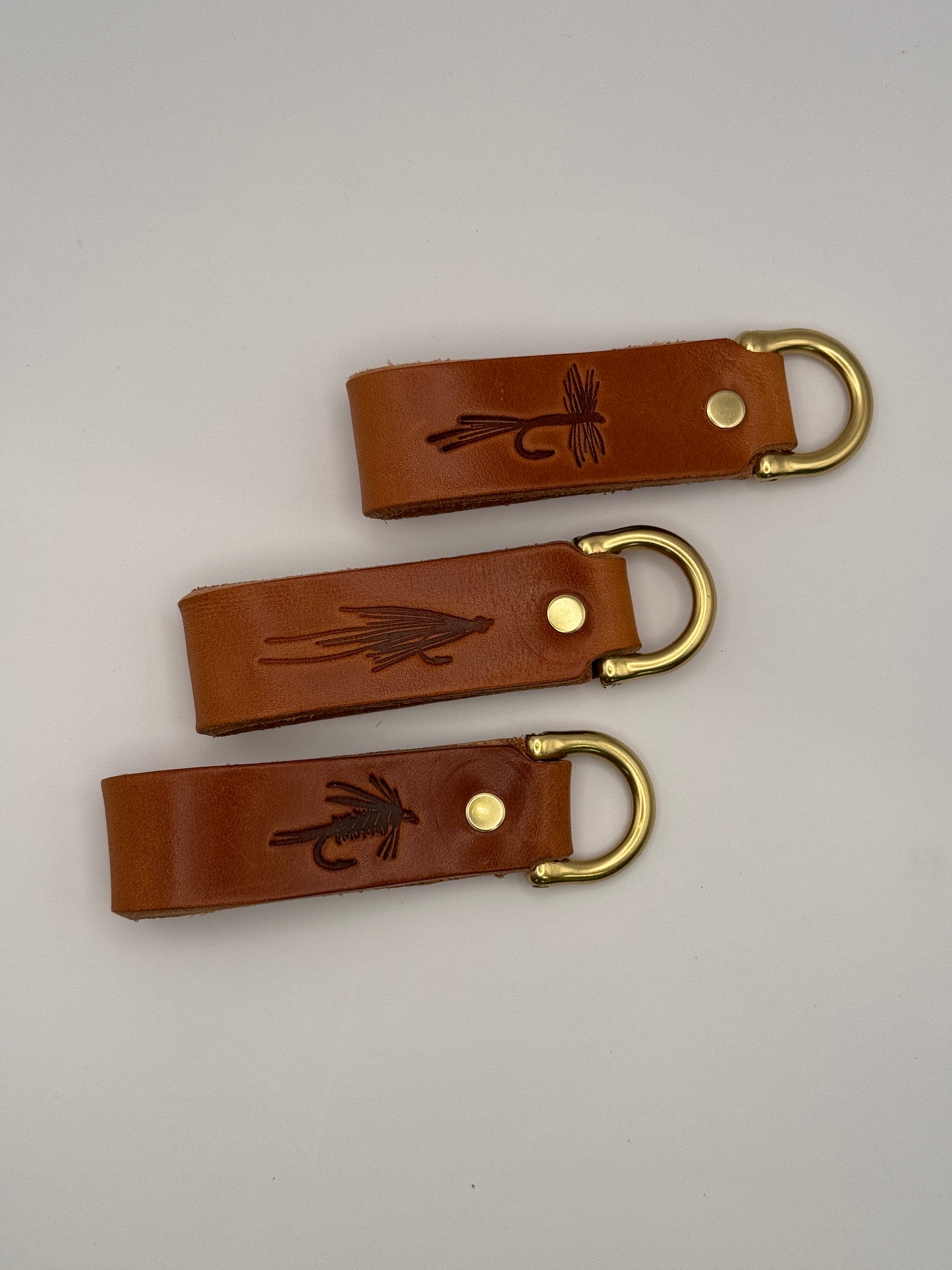 Leather Key Fob - Flies