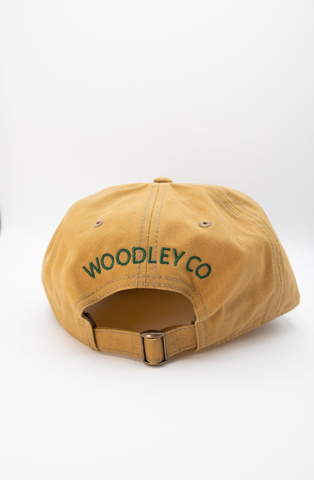 Woodley Co Logo Hat - Tan Waxed Canvas 5 Panel