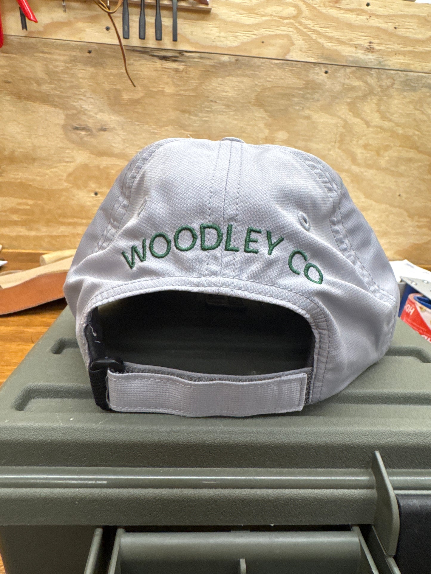 Woodley Co Leaf Logo Hat - Grey Dri-Fit