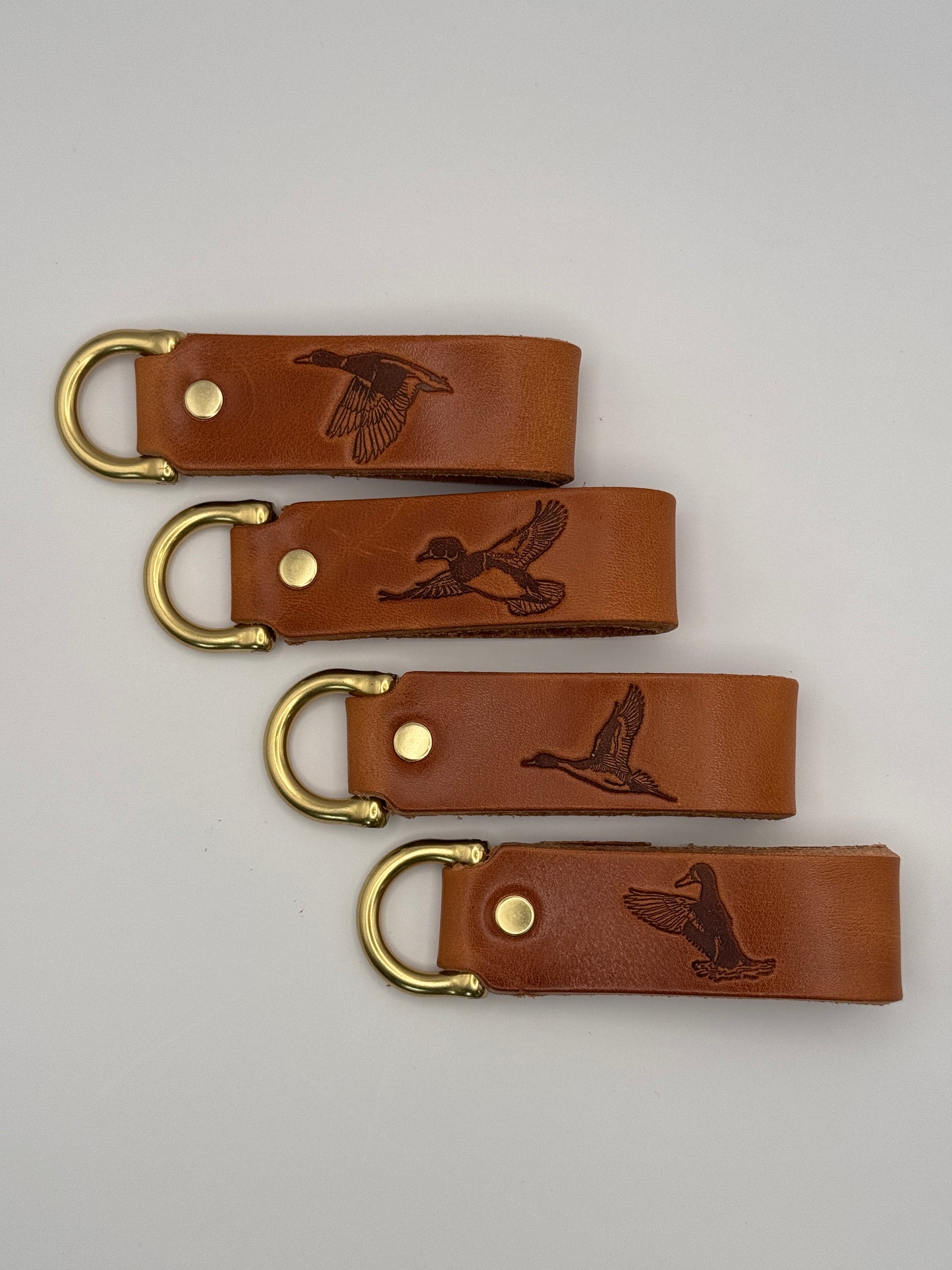 Leather Key Fob - Ducks