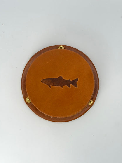 Leather Coaster Set - Trout