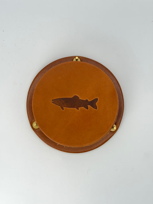 Leather Coaster Set - Trout