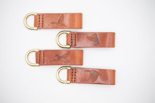 Leather Key Fob - Ducks