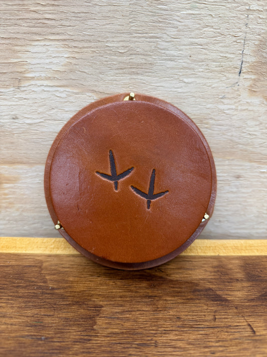 Leather Coaster Set - Turkey Tracks