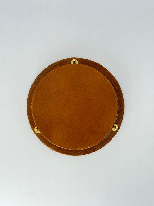 Leather Coaster Set - Plain