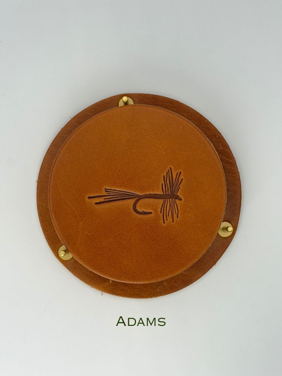 Leather Coaster Set - Flies