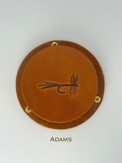 Leather Coaster Set - Flies