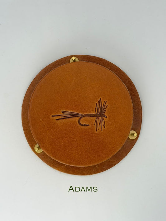 Leather Coaster Set - Flies