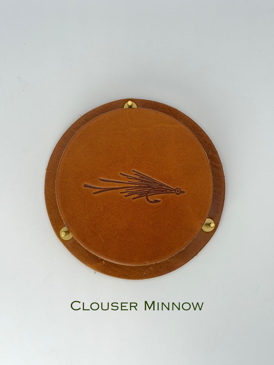 Leather Coaster Set - Flies