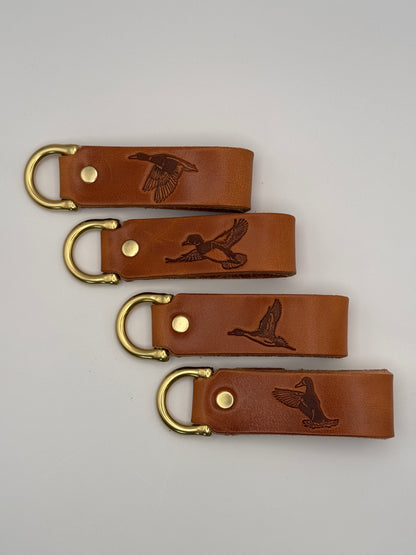Leather Key Fob - Ducks