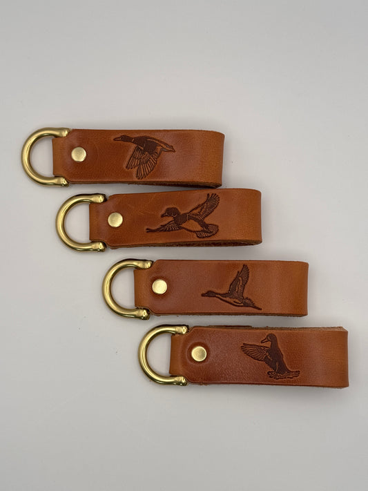 Leather Key Fob - Ducks