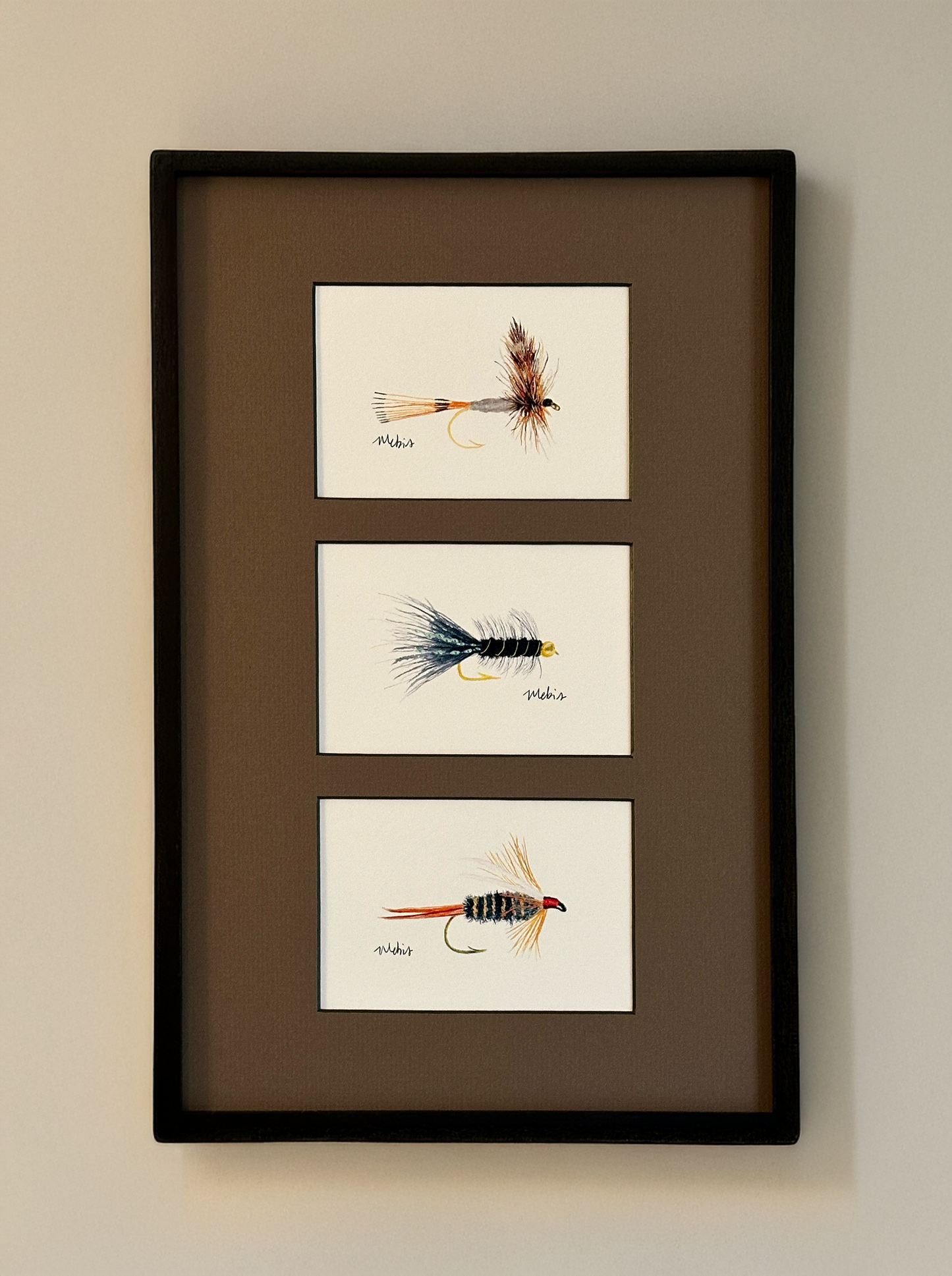 Framed Fly Trio