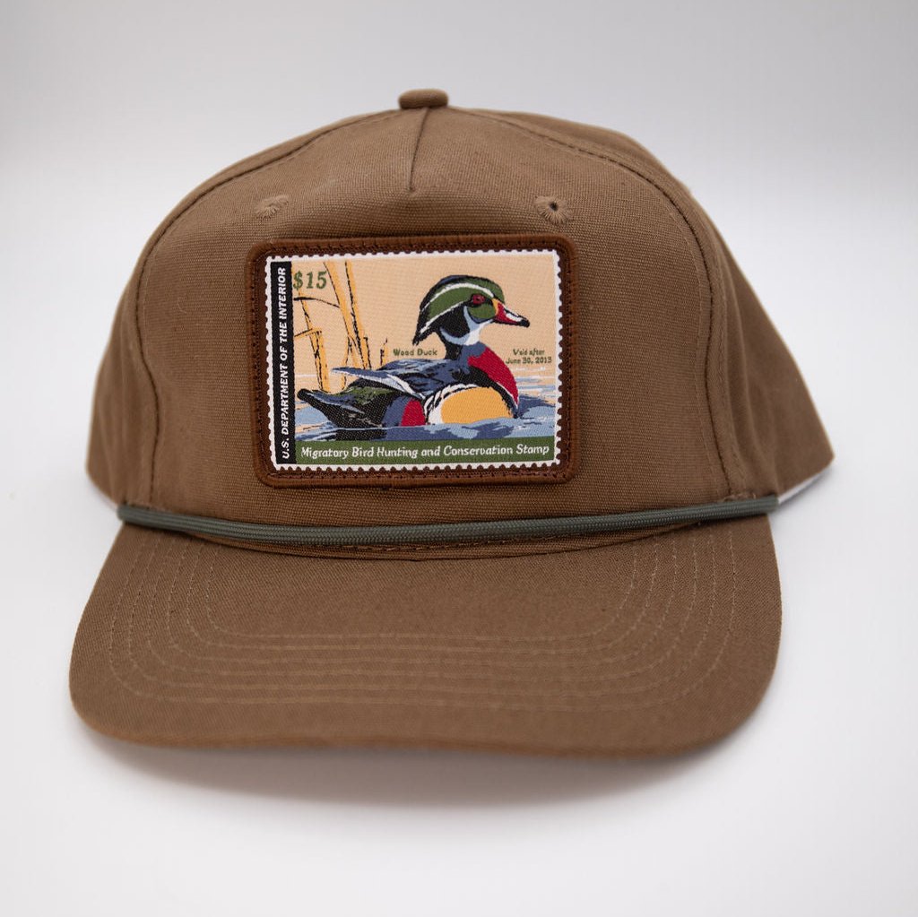 Duck Stamp Hat Wood Duck '12-'13 - Tobacco Rope