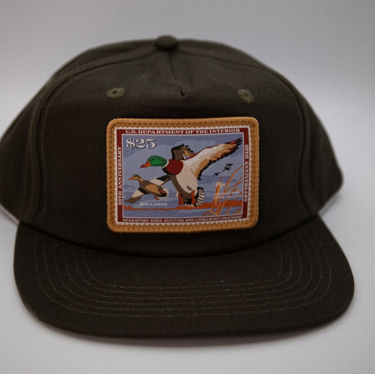 Duck Stamp Hat Mallards '18-'19 - Olive 5 Panel