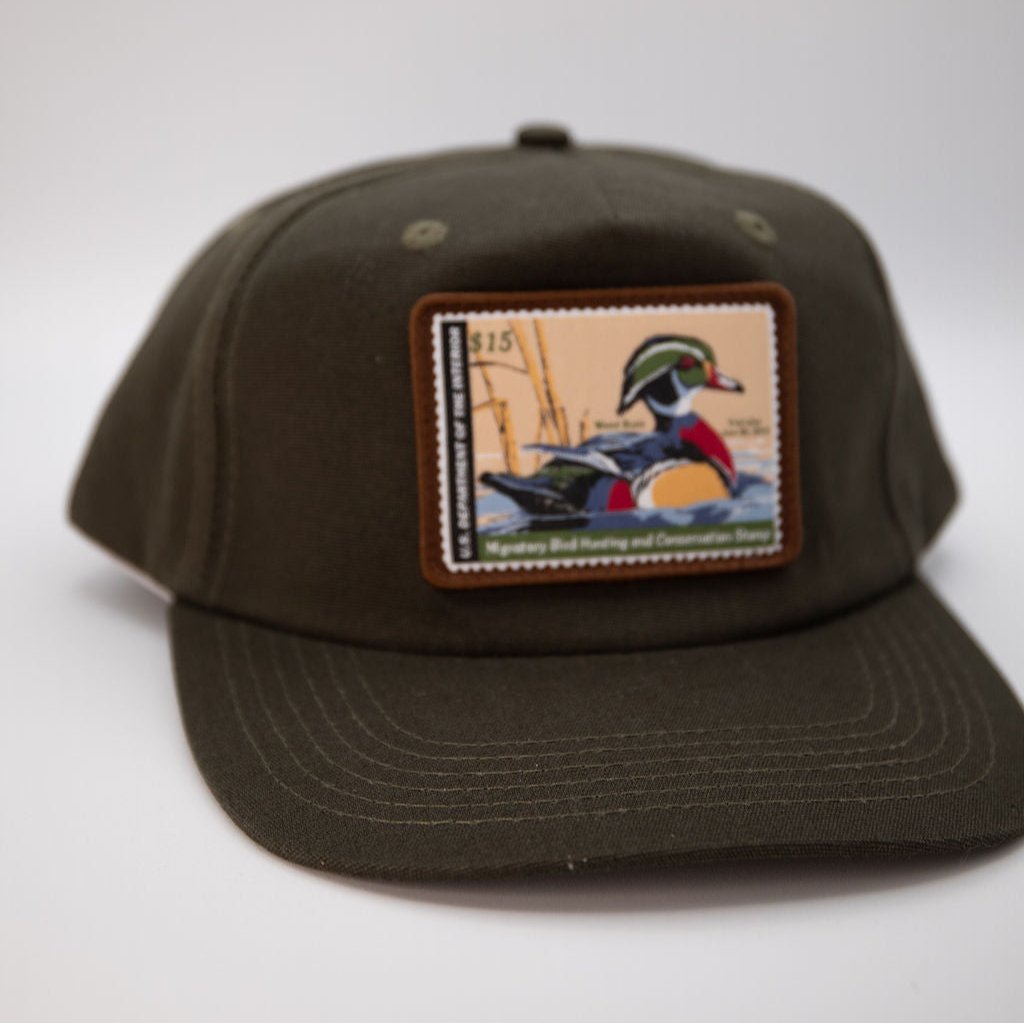 Duck Stamp Hat Wood Duck '12-'13 - Olive 5-Panel