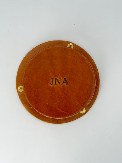Leather Coaster Set - Monogrammed