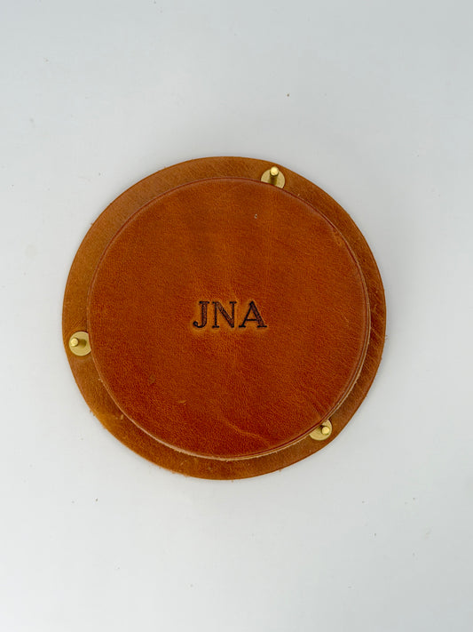 Leather Coaster Set - Monogrammed