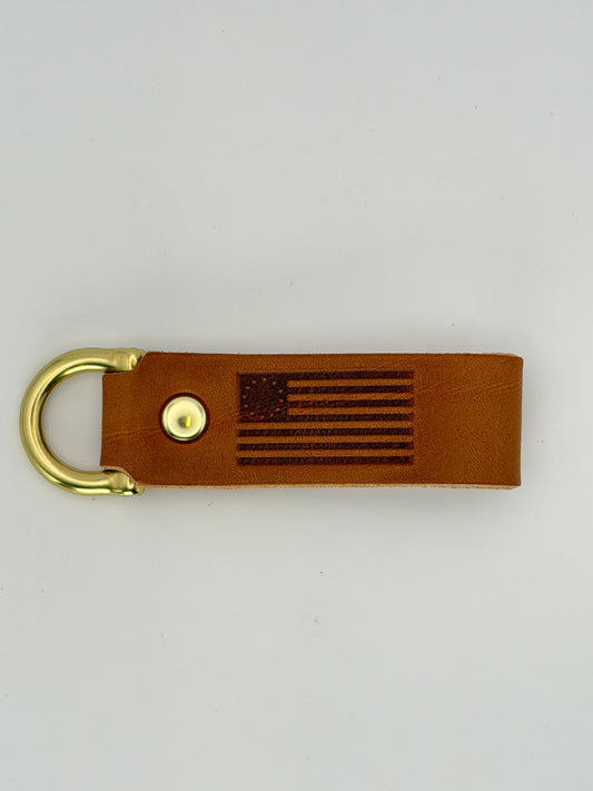 Leather Key Fob - Betsy Ross Flag