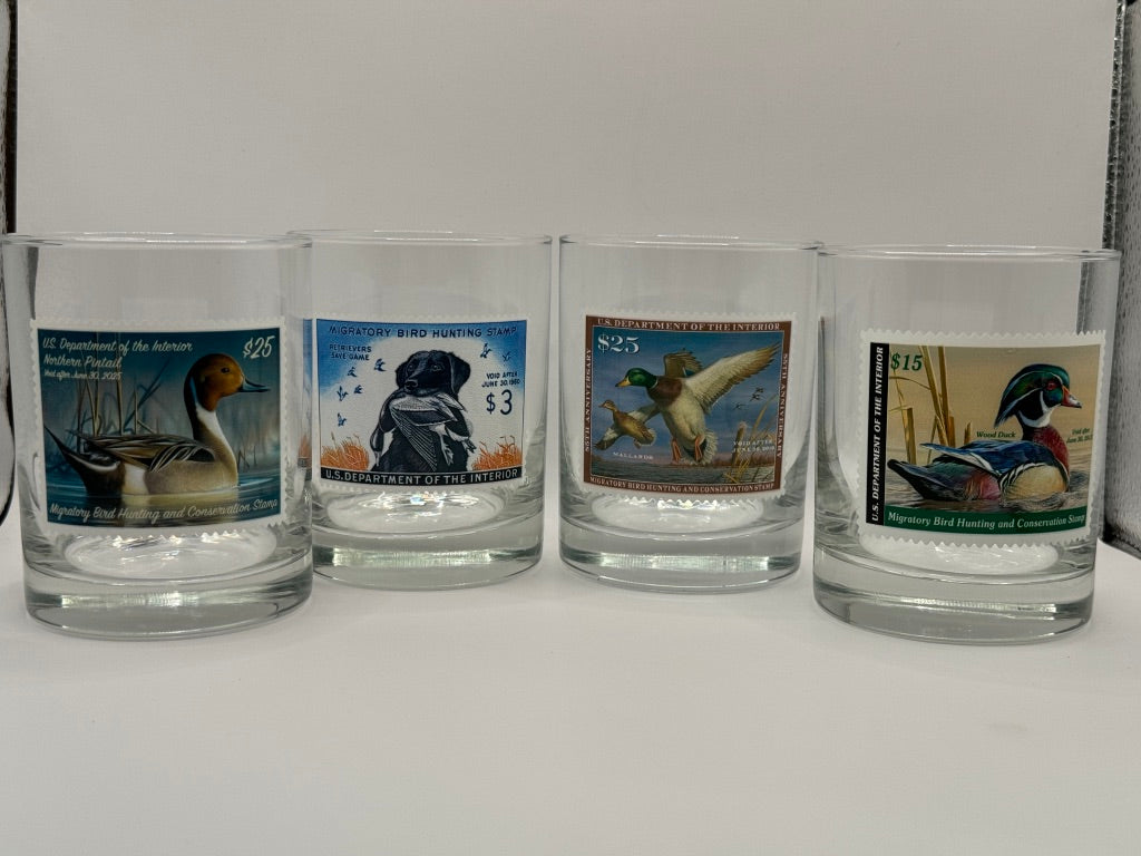 Duck Stamp Rocks Glasses